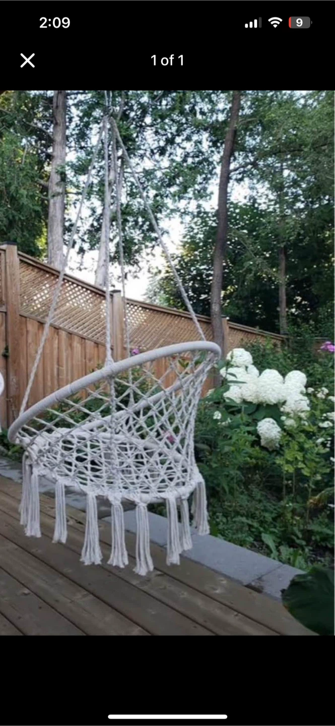 Macrame Hanging Hammock Chair - photo 2