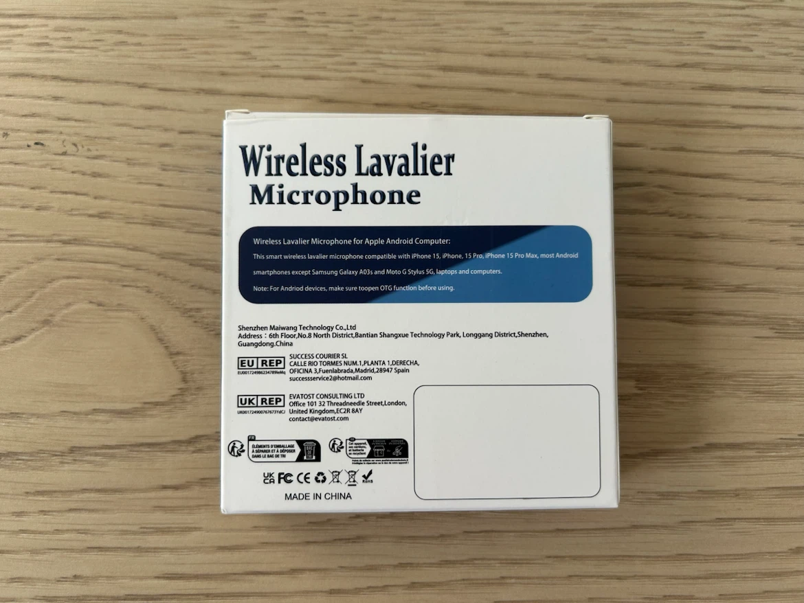 Wireless Lavalier Microphone - Black - photo 2