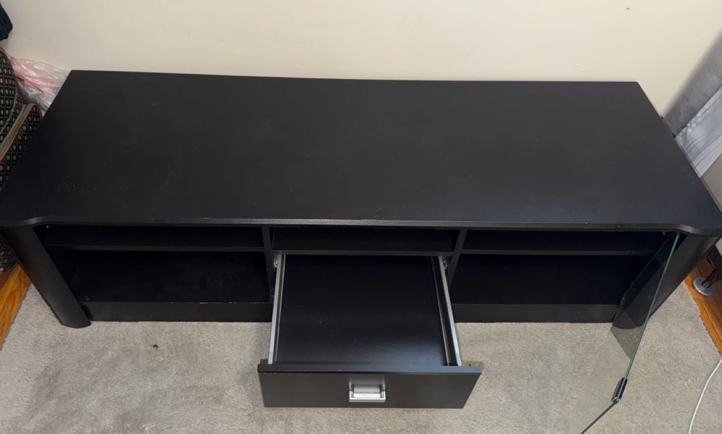 Black TV Stand / Entertainment Unit - photo 2