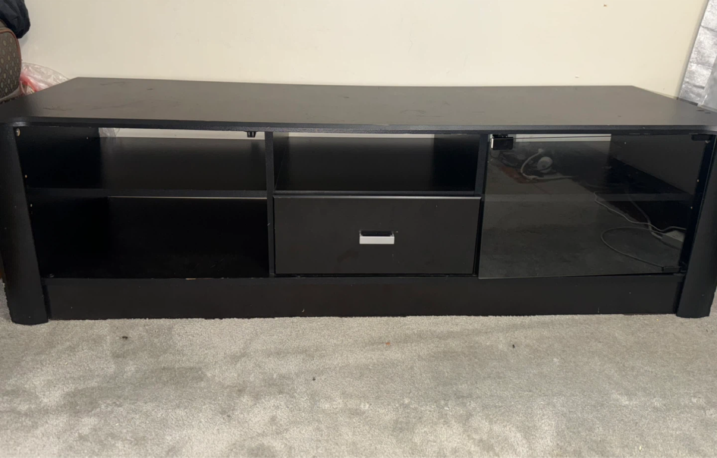 Black TV Stand / Entertainment Unit - photo 3