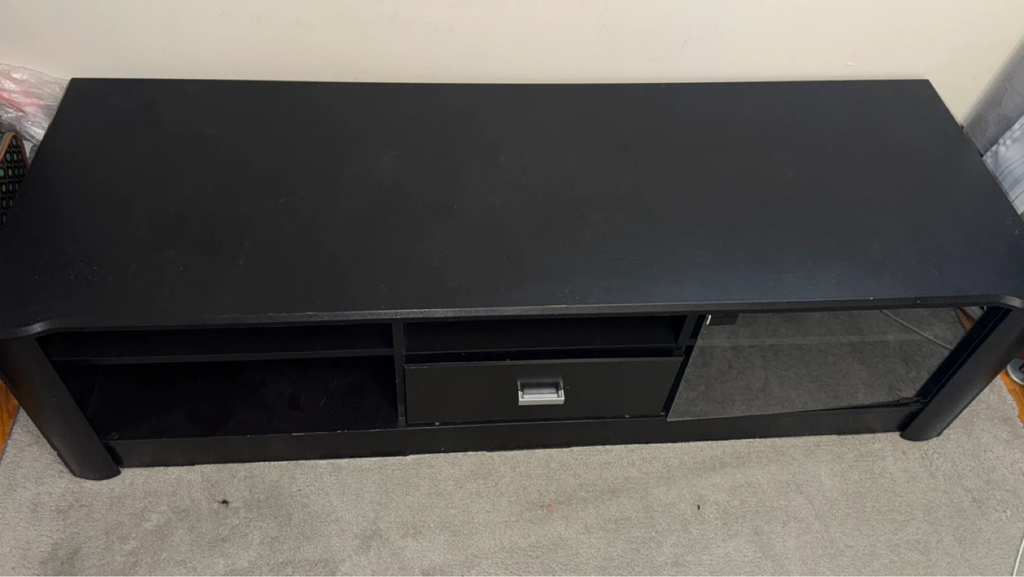 Black TV Stand / Entertainment Unit - photo 4