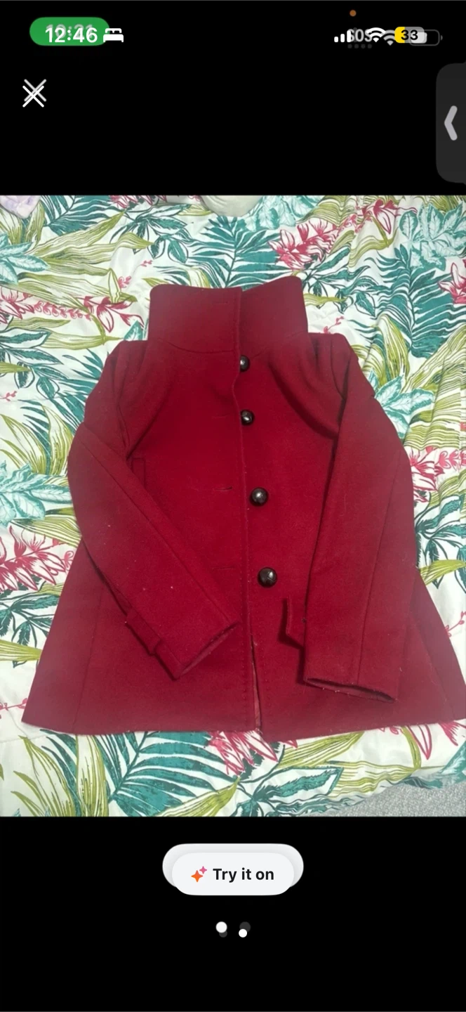 Babaton Red Wool Coat - photo 2