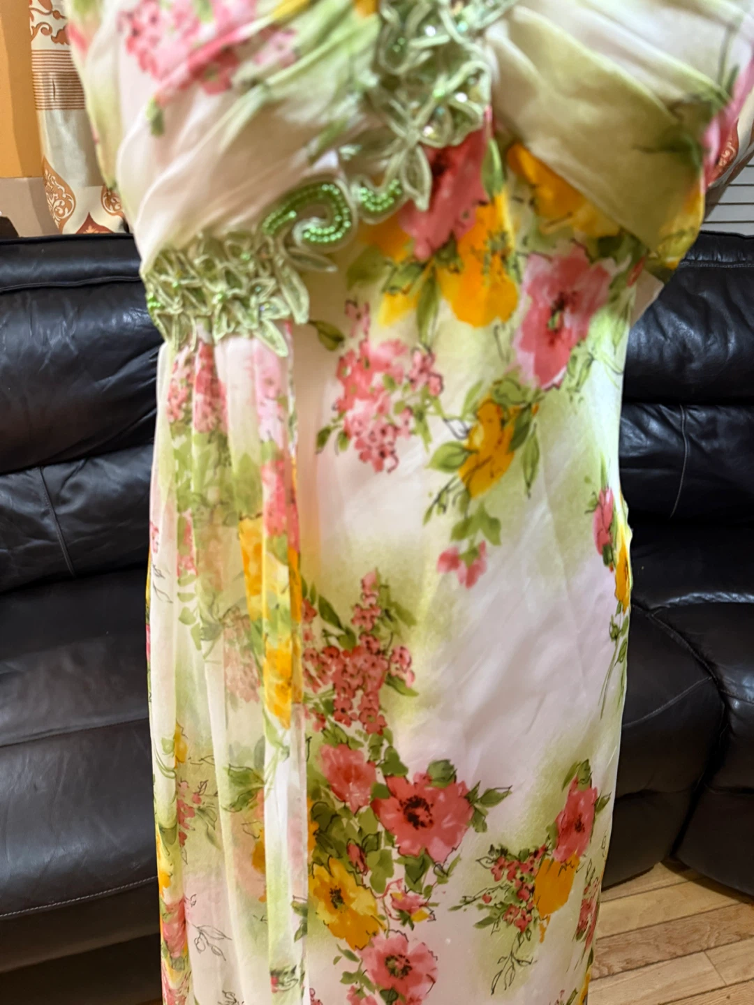 Nightway Vintage Printed Garden Nymph maxi prom - photo 3
