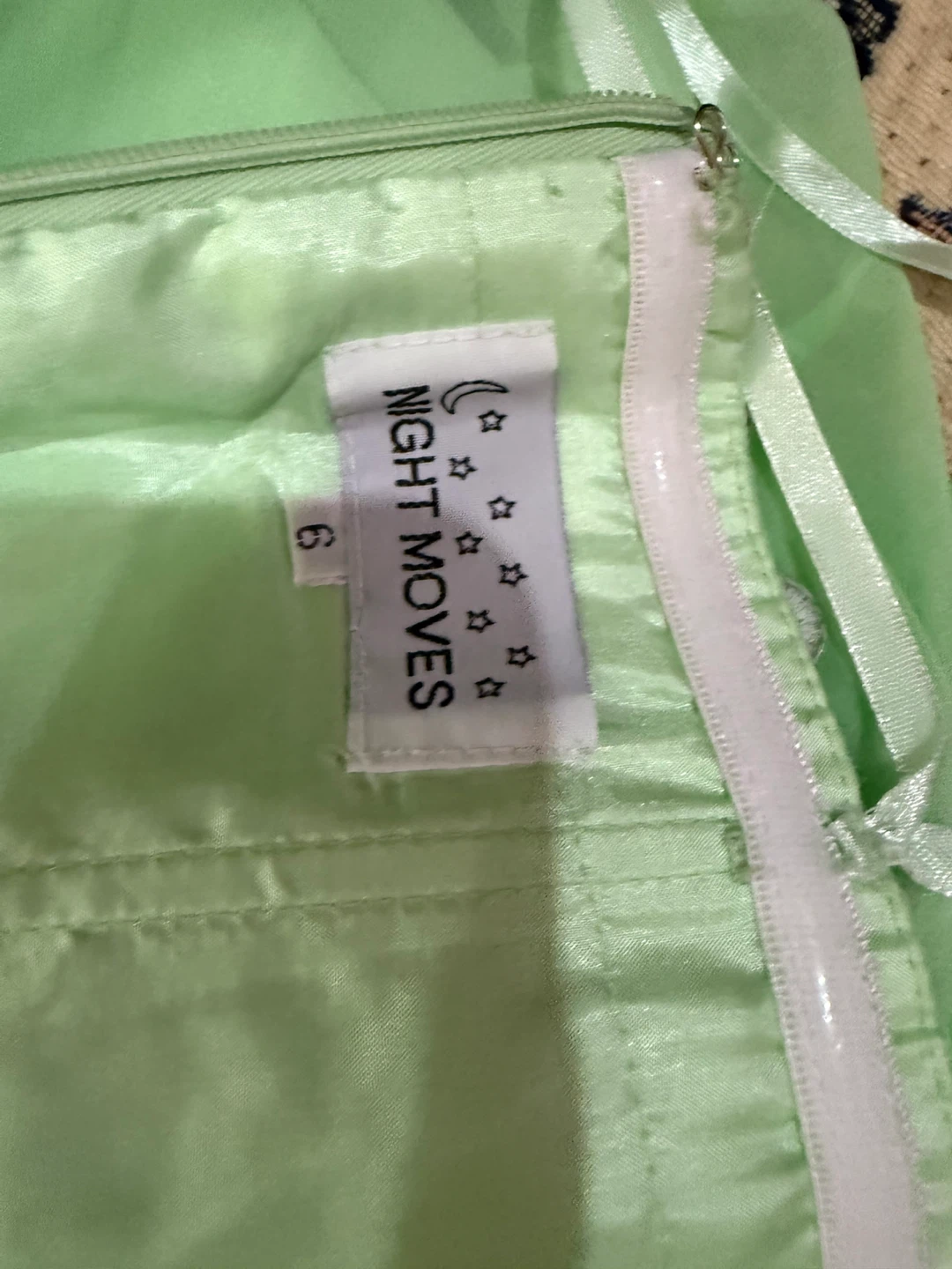 Night Moves Neon Mint Green 6 prom dress - photo 4