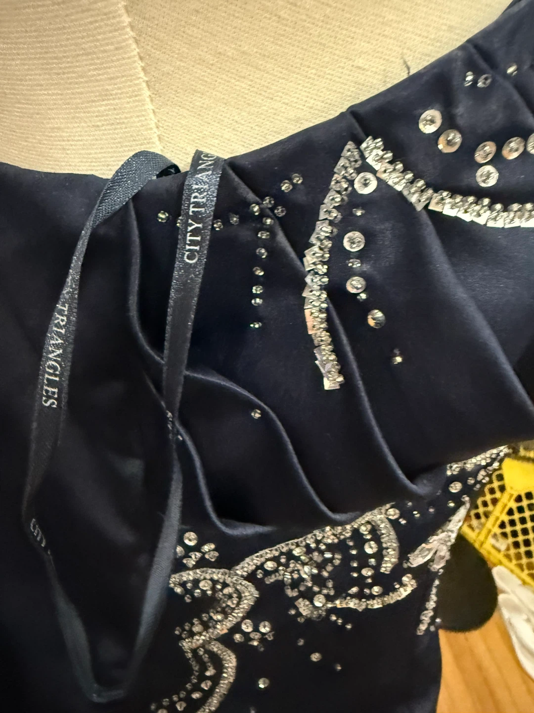 City Triangles navy blue beaded prom dress - photo 4