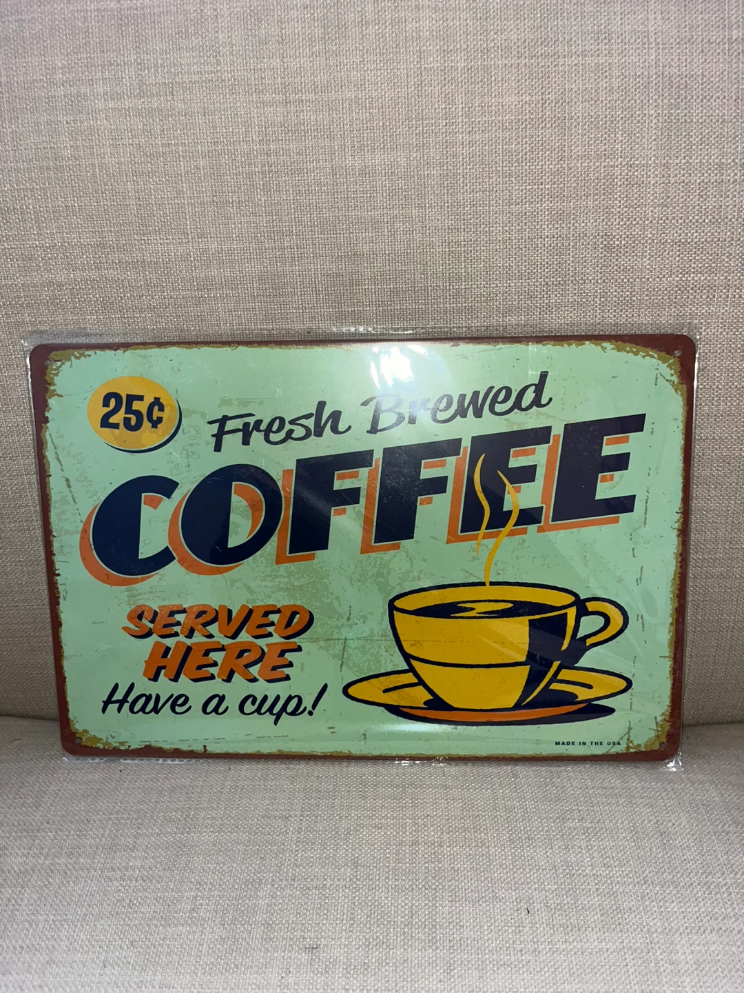 Vintage Style Coffee Metal Wall Sign