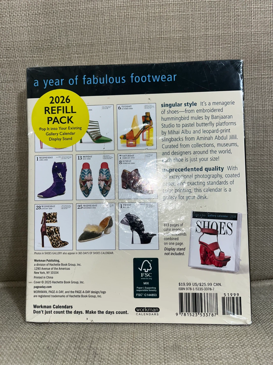 2026 Page-A-Day Gallery Shoes Calendar Refill Pack - photo 2