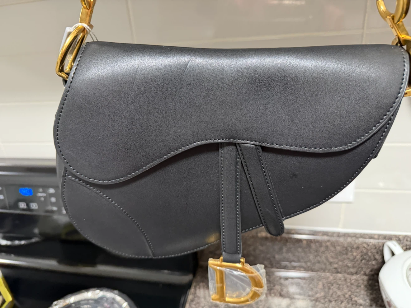 Christian Dior Saddle Bag Black