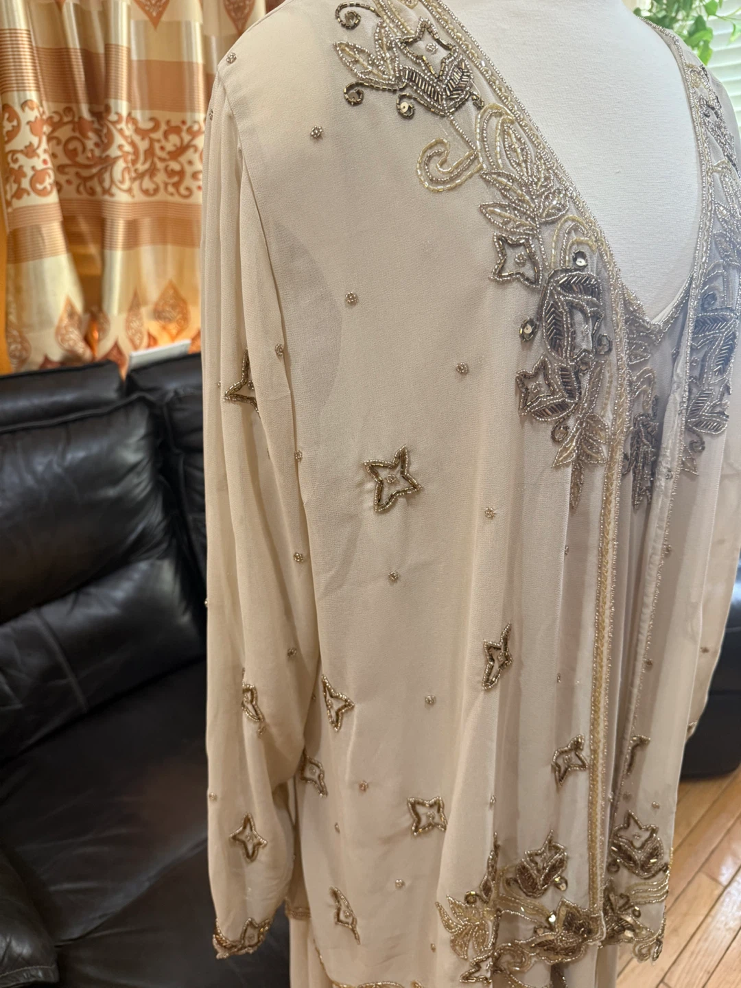 Midnight Velvet 3X two piece Beaded Butterfly Stars  Dress - photo 3