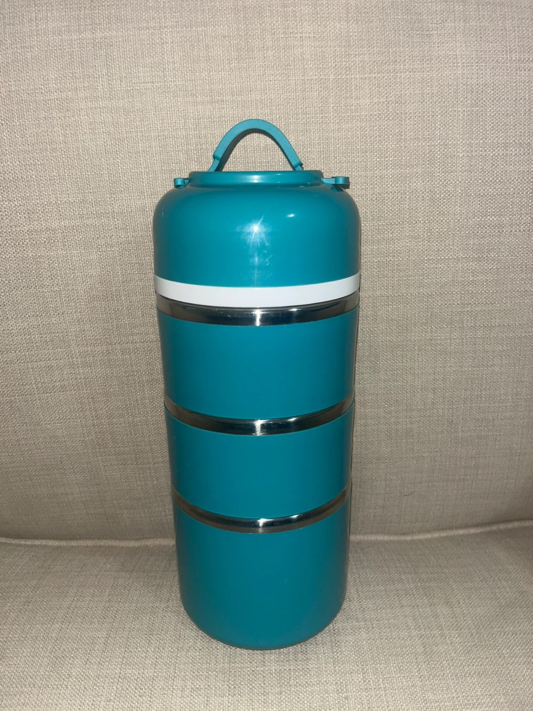 3-Tier Teal Stackable Food Container
