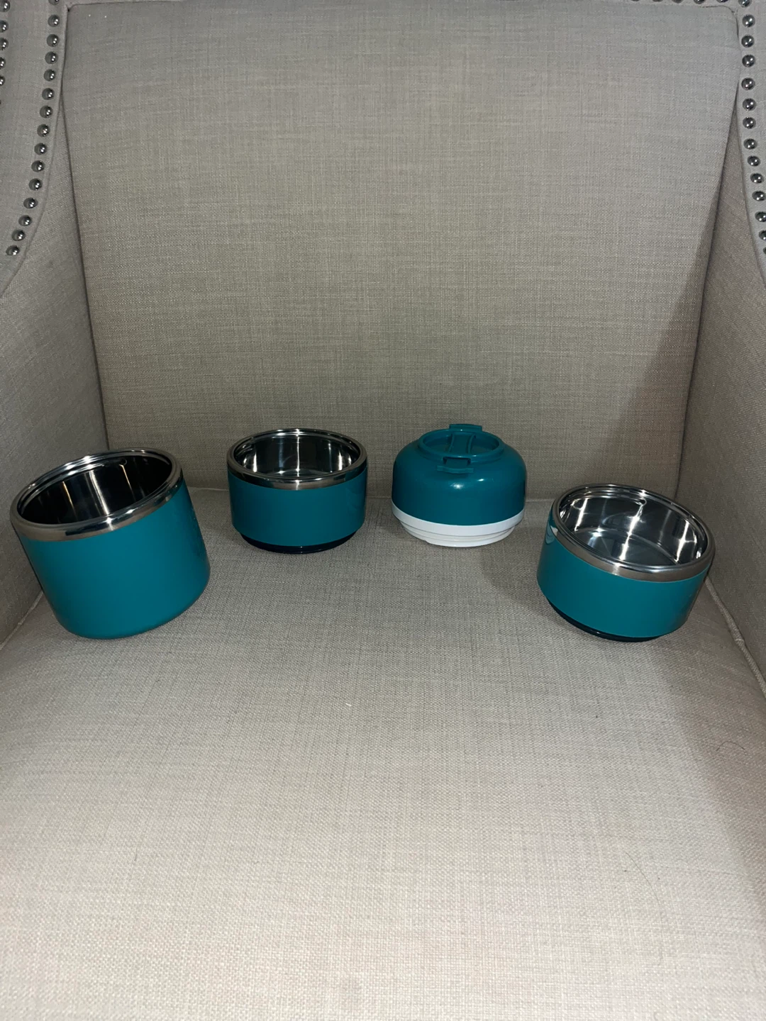 3-Tier Teal Stackable Food Container - photo 3