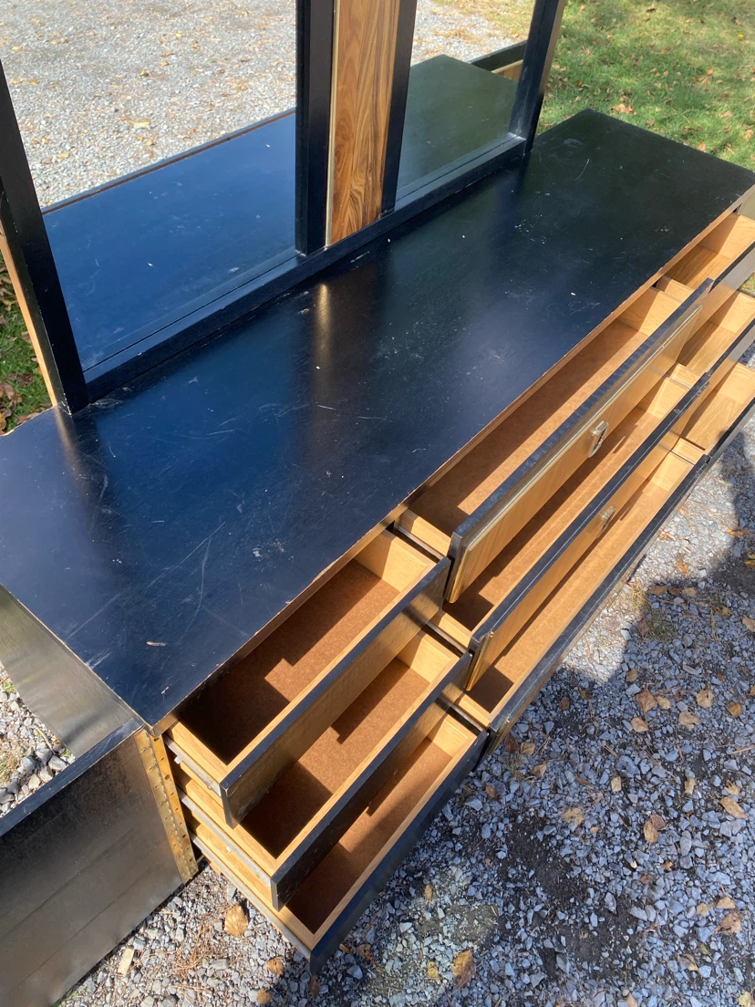 Vintage Retro Black / Walnut Finish Dresser (CAN DELIVER) - photo 5