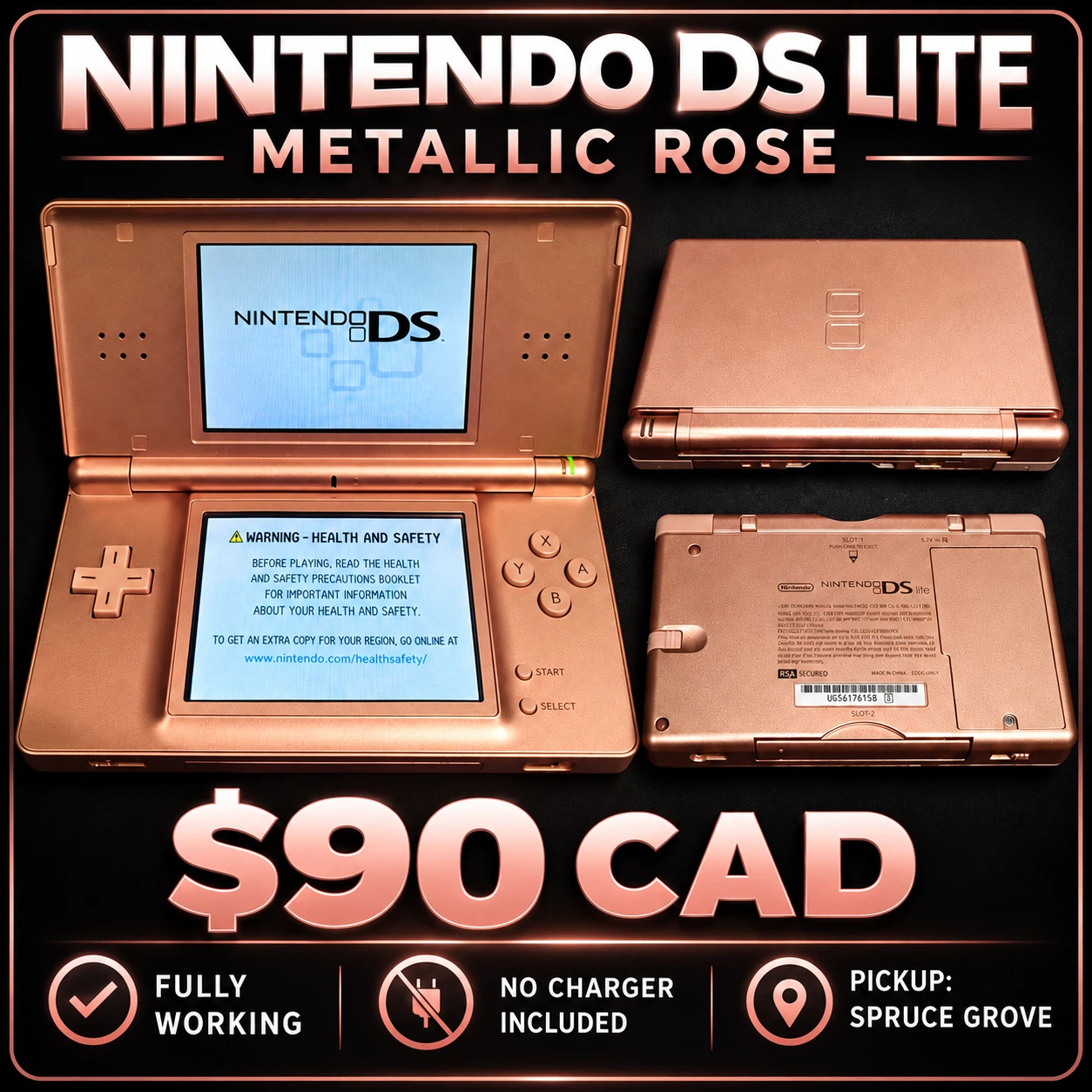 $90 NINTENDO DS LITE FOR SALE!!!!!