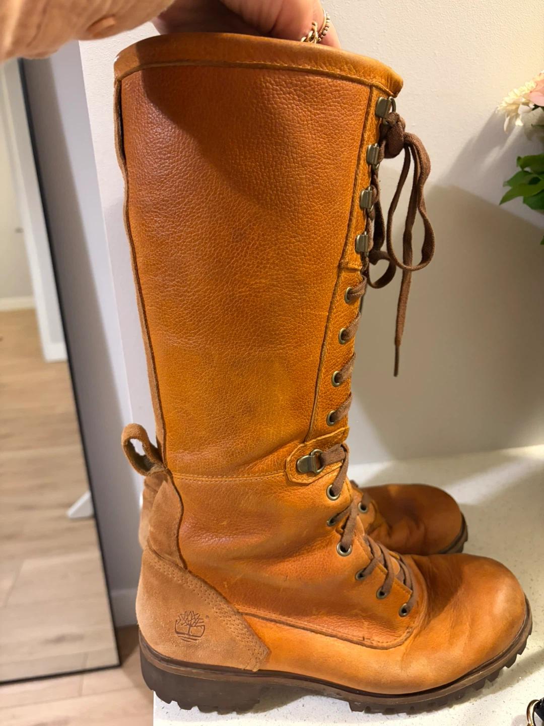 Timberland Tall Leather Lace-Up Boots