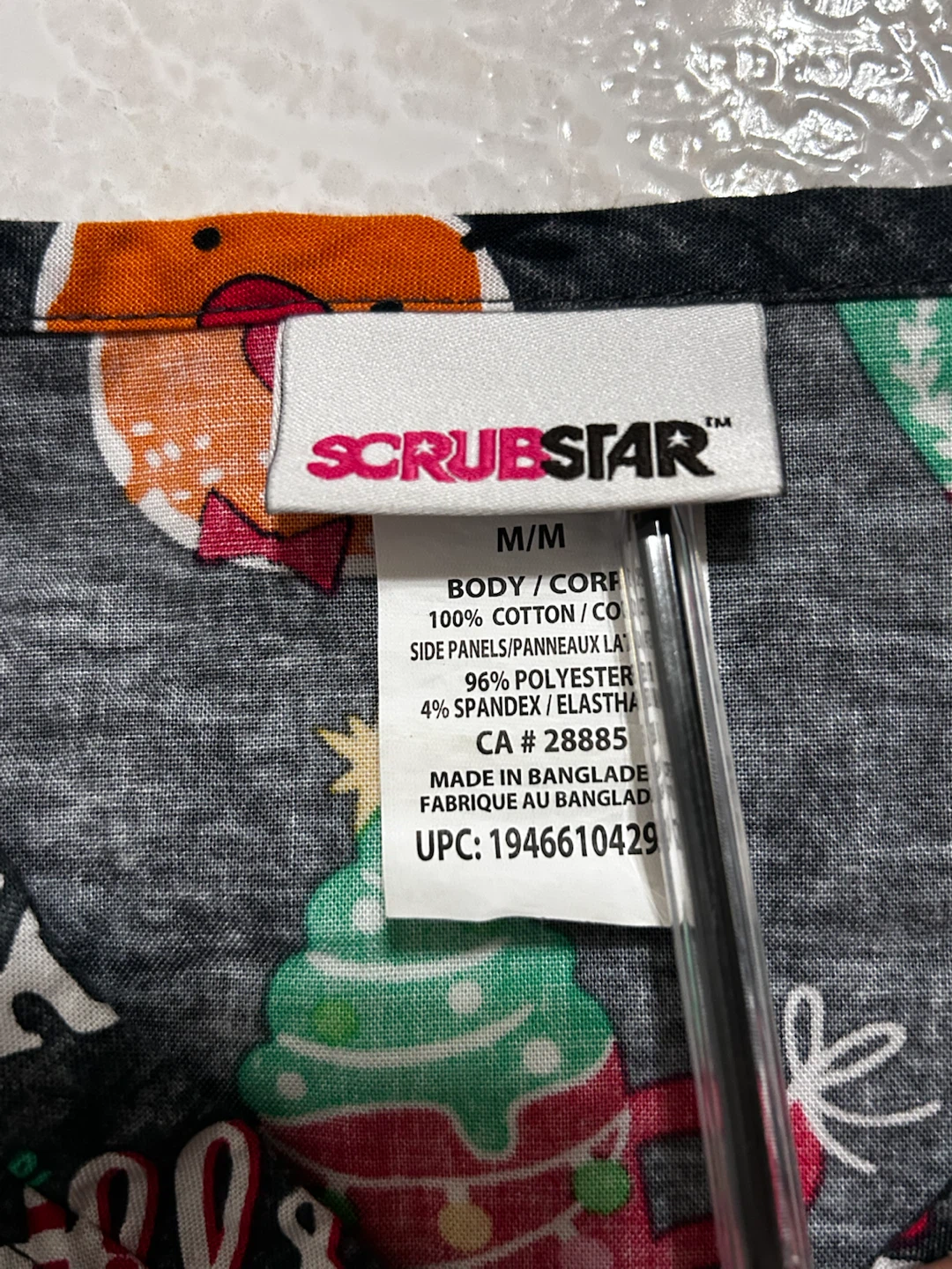 Scrubstar Christmas Print Scrub Top - Medium - photo 2