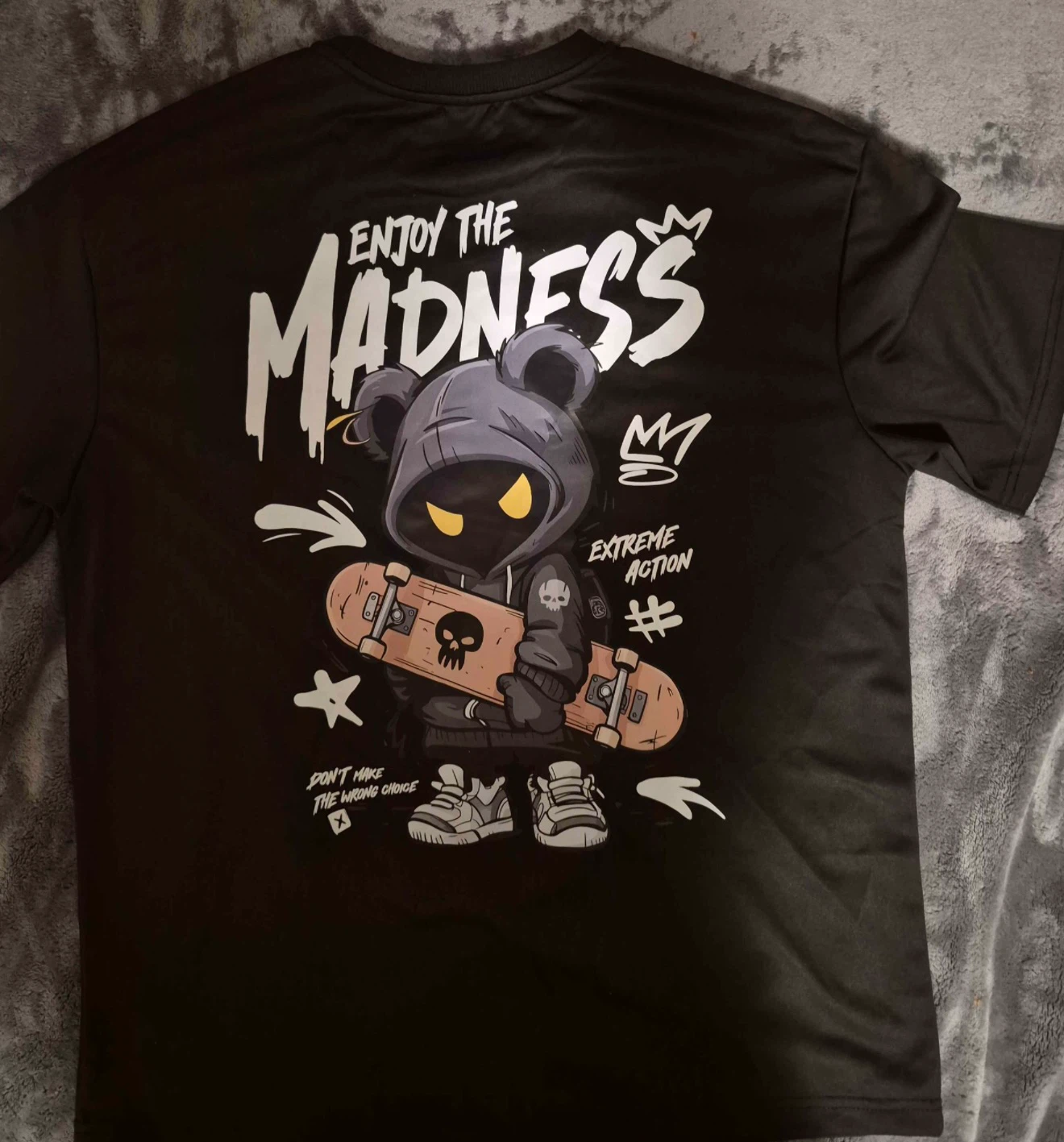 Enjoy The Madness Skateboard Graphic T-Shirt