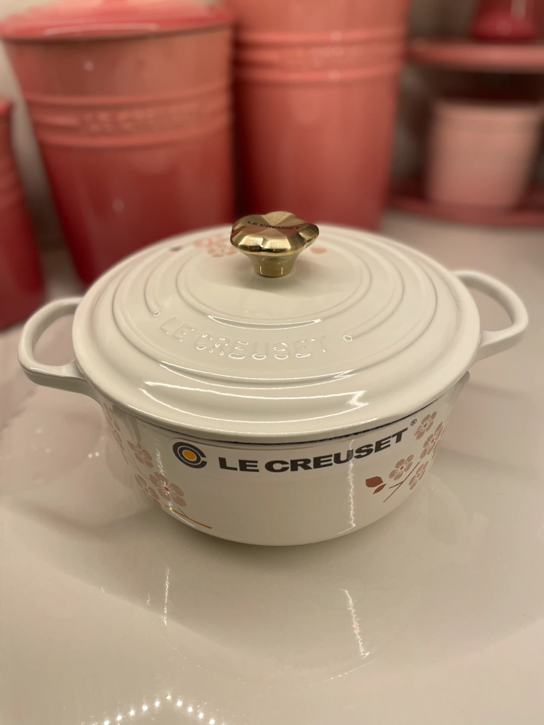 Le Creuset Sakura Blossom Cast Iron Cocotte 20cm