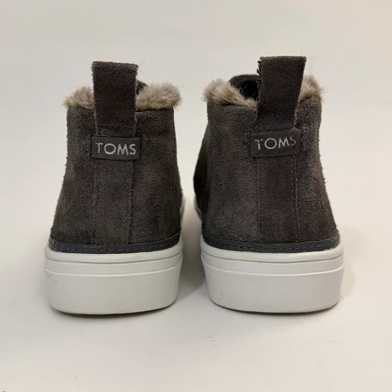 TOMS Grey Suede Faux Fur Lined Boots - photo 5