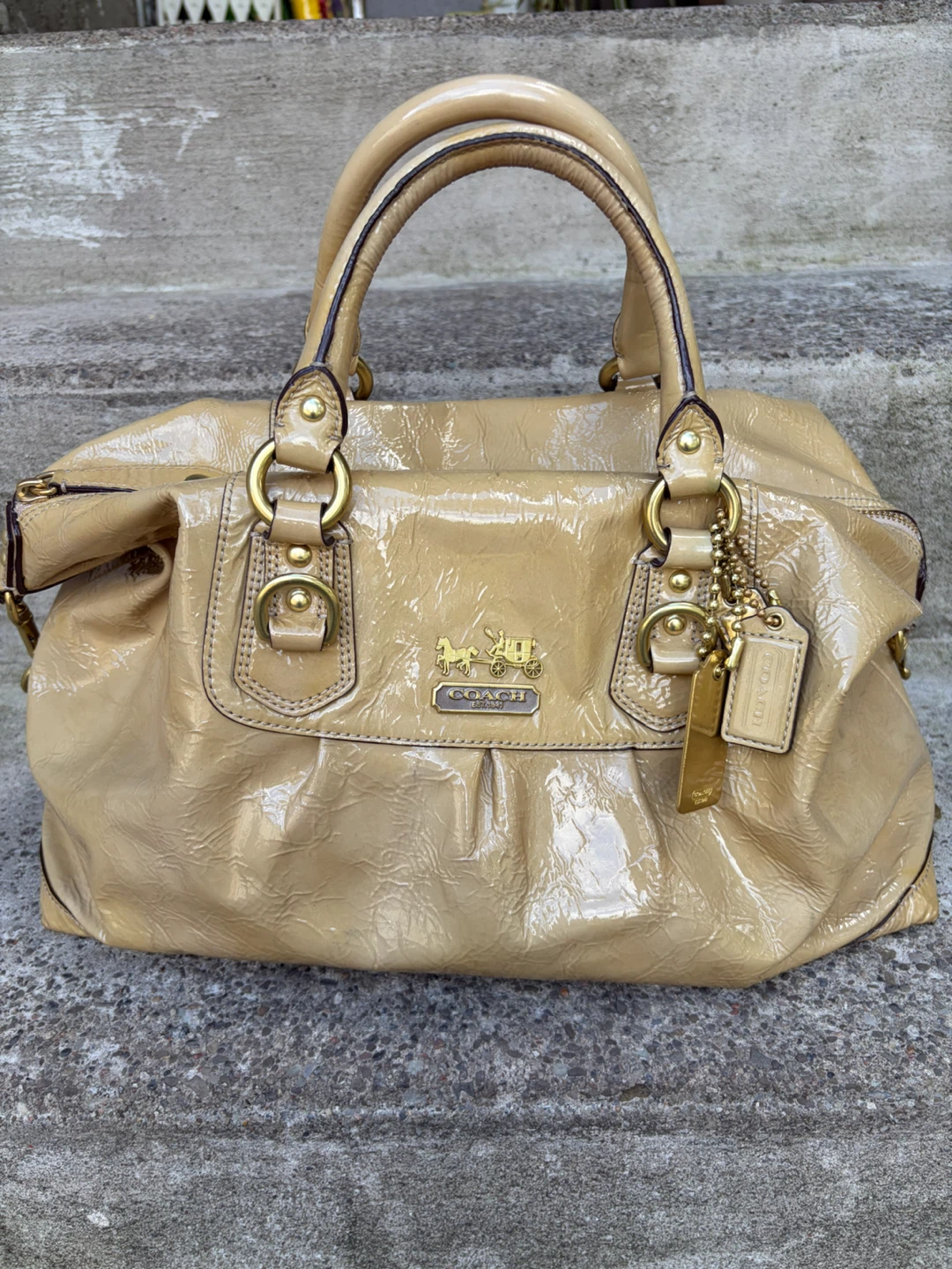 Coach Patent Leather Satchel Bag