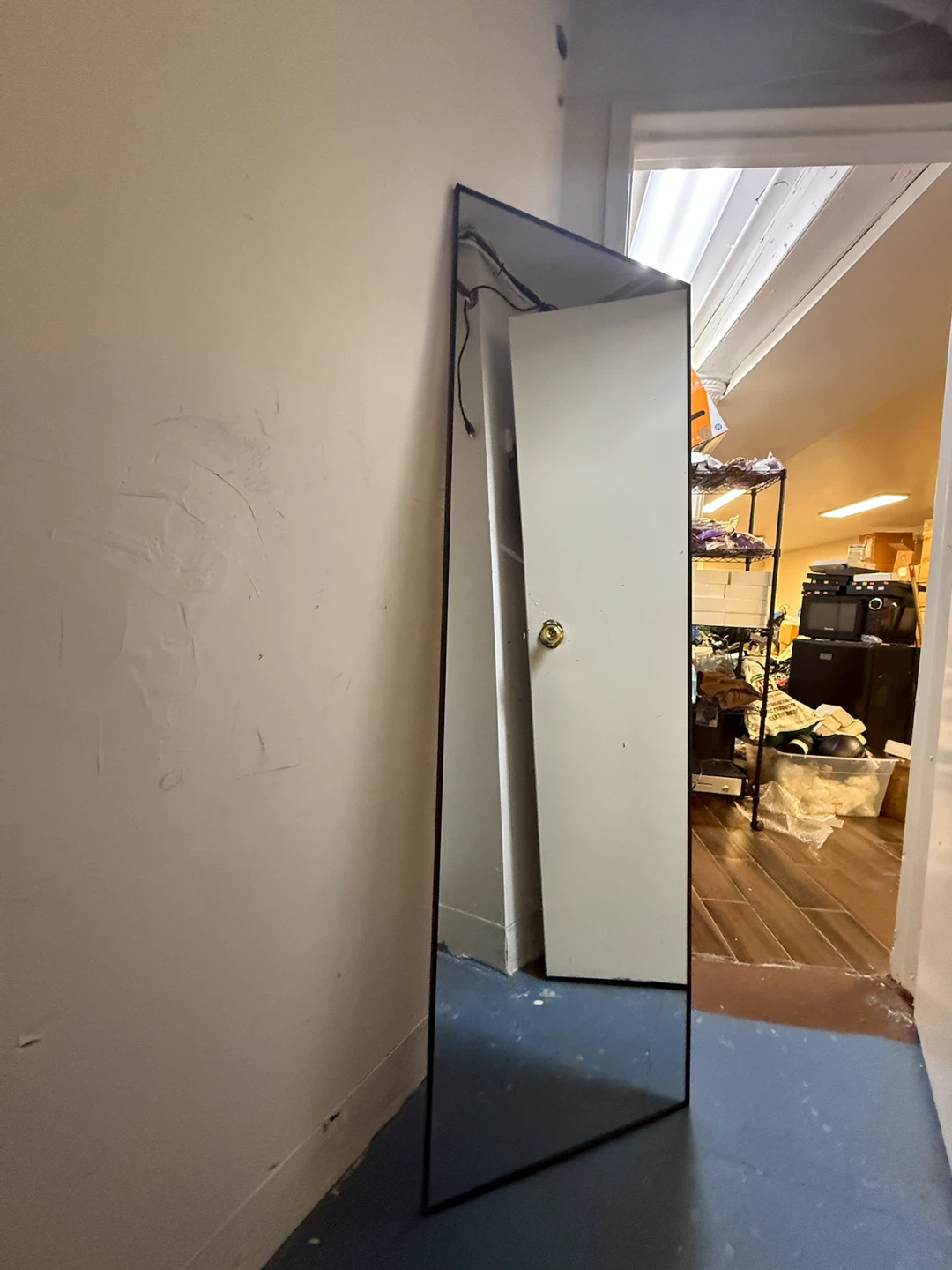 Full Length Standing Mirror with Black Frame