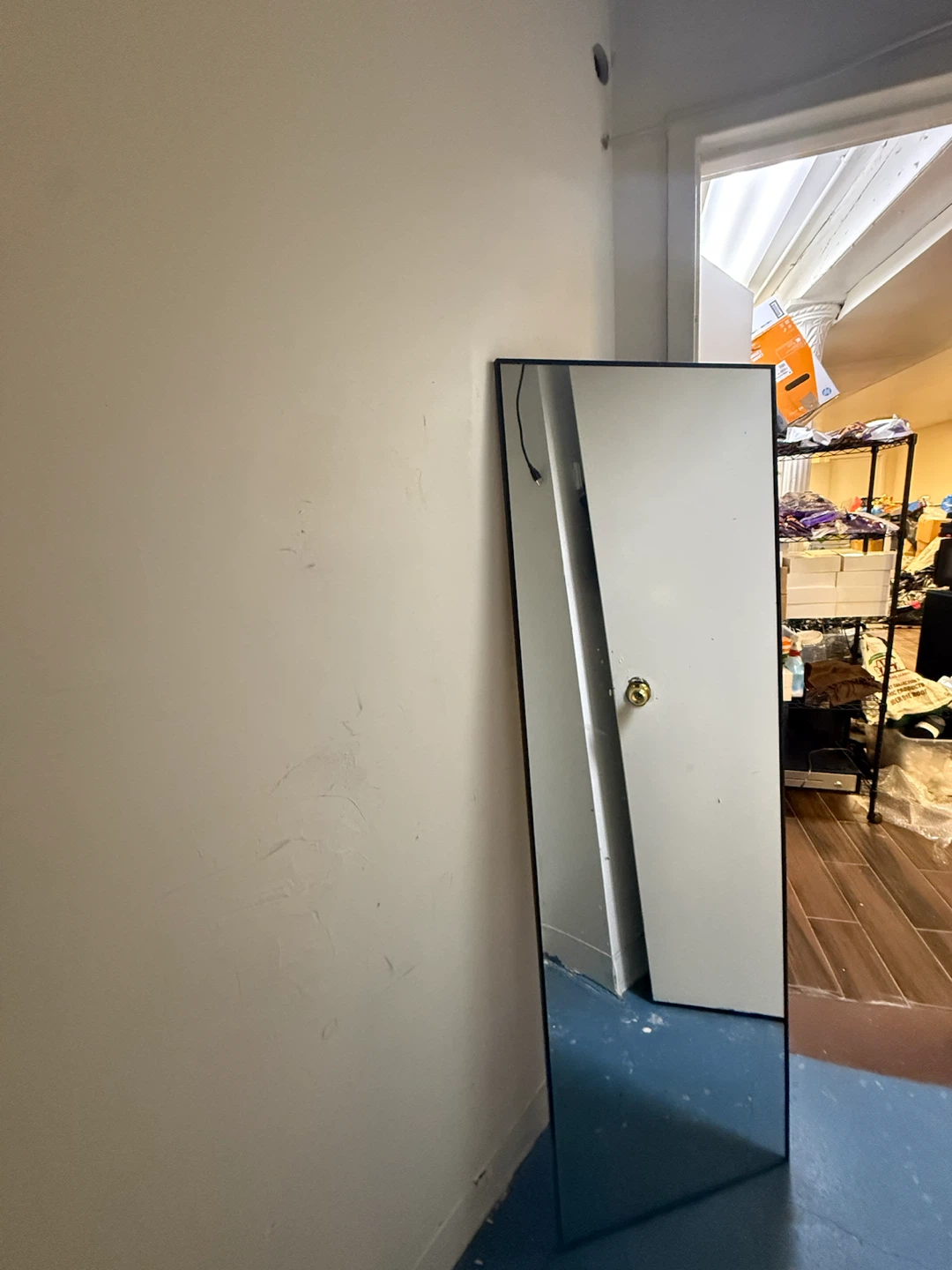 Full Length Standing Mirror with Black Frame - photo 2
