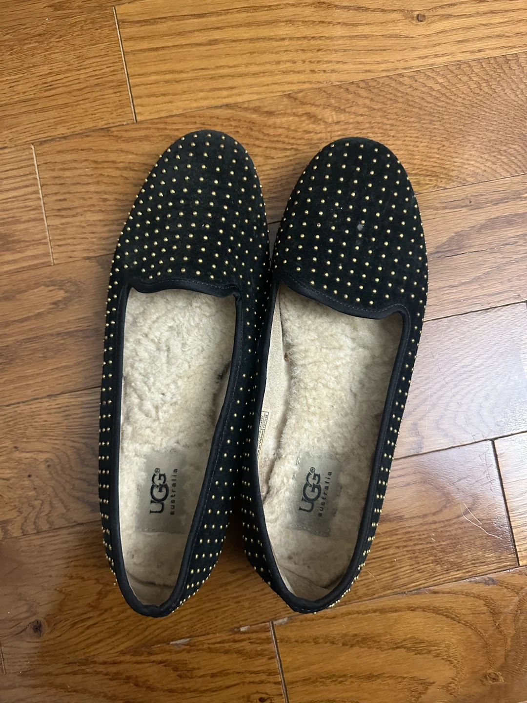 UGG Studded Loafer Slippers Black Size 7