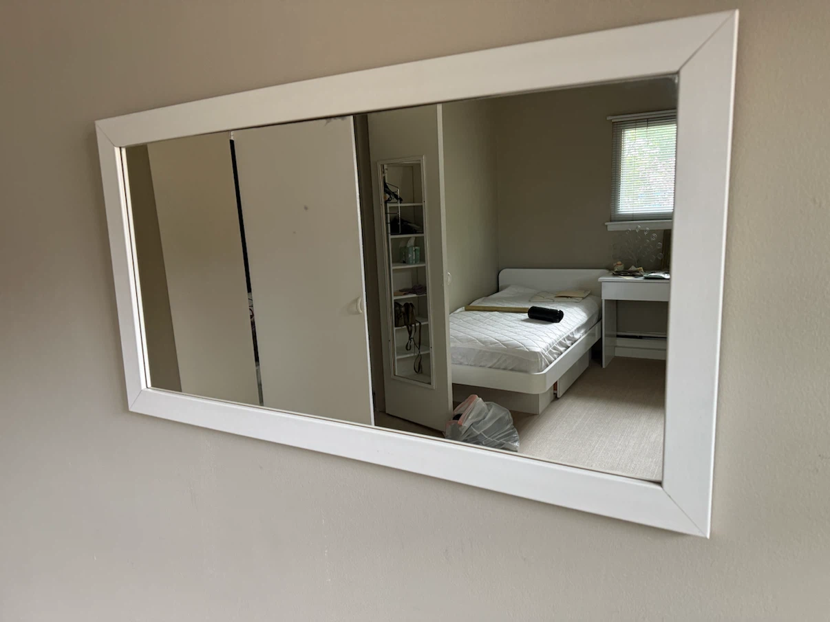 Large Rectangular White Wall Mirror