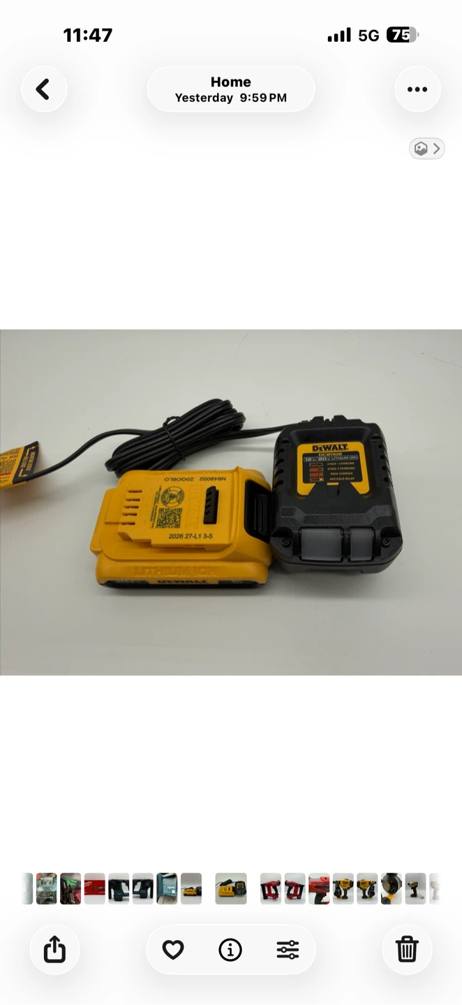 DeWalt 20V MAX 2Ah Battery and DCB1102 Charger - photo 3