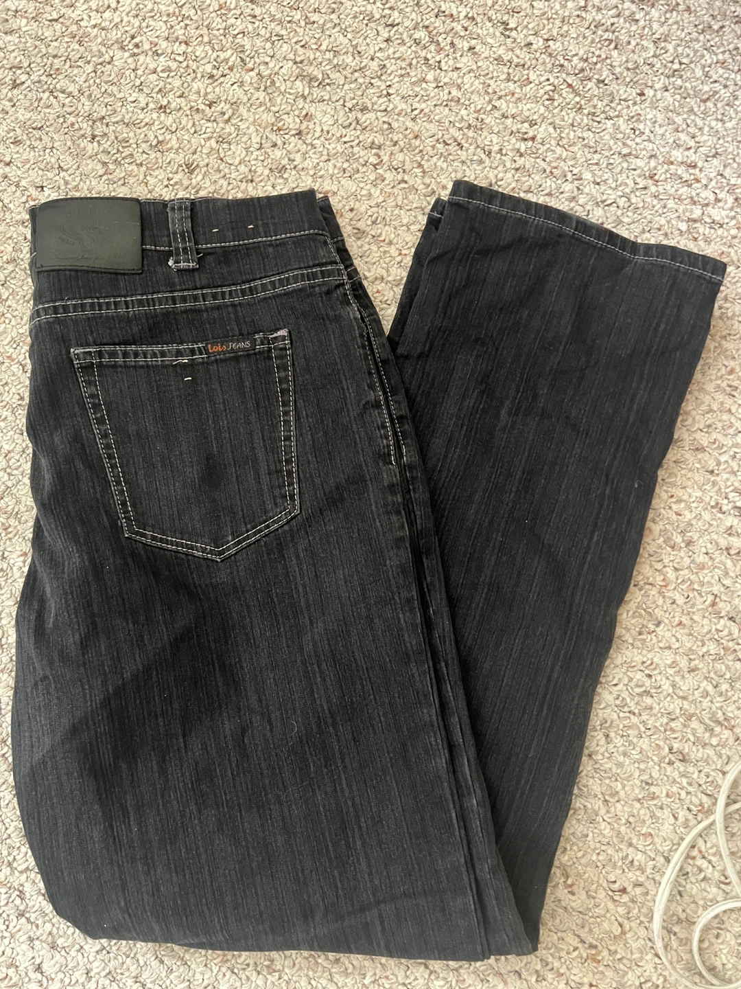Lois Jeans Black Denim Pants Size 38