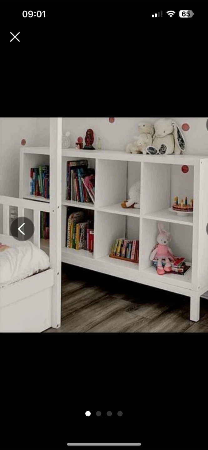 White shelving unit