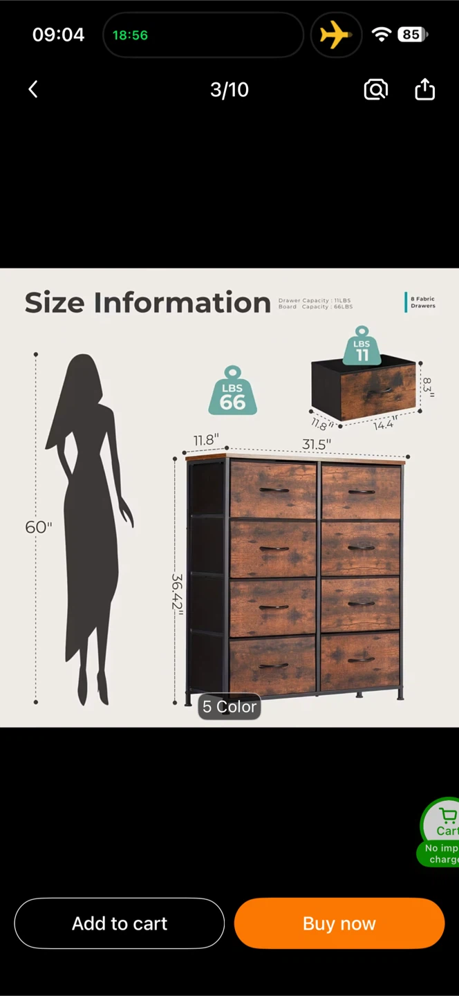 8-Drawer Fabric Dresser Storage Tower - photo 2