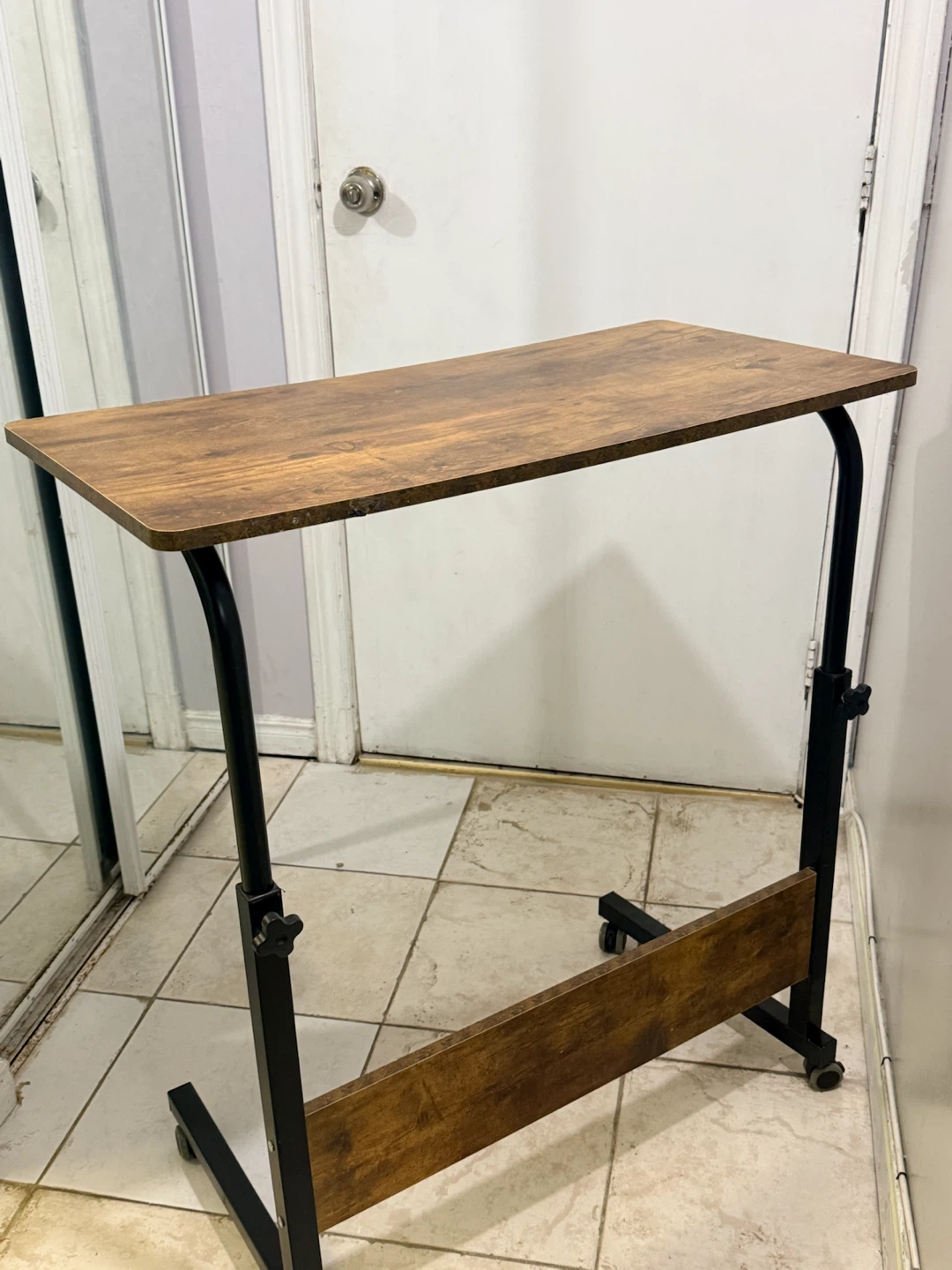 Adjustable Rolling Side Table - photo 2