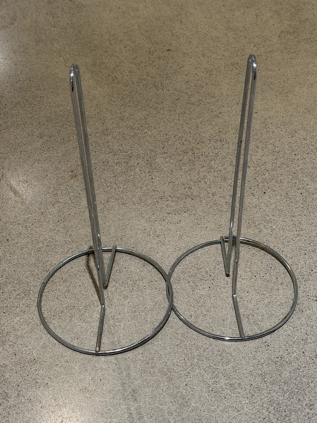 Set of two chrome paper towel holders