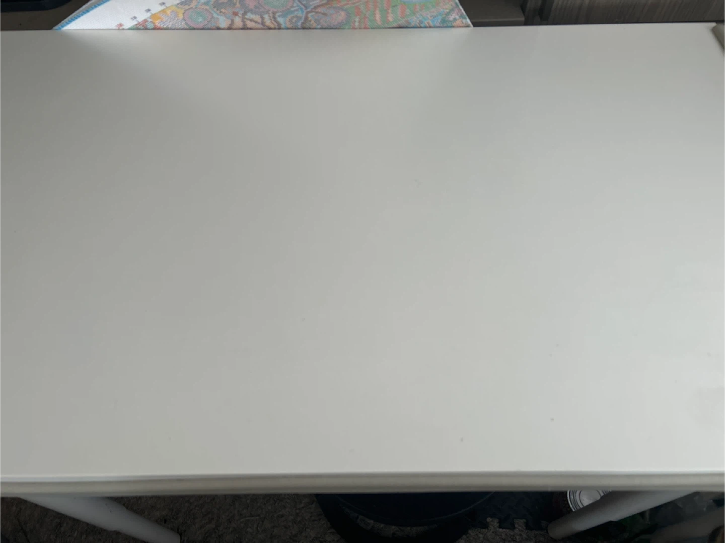 White Adjustable Table, Free Black Stool - photo 3
