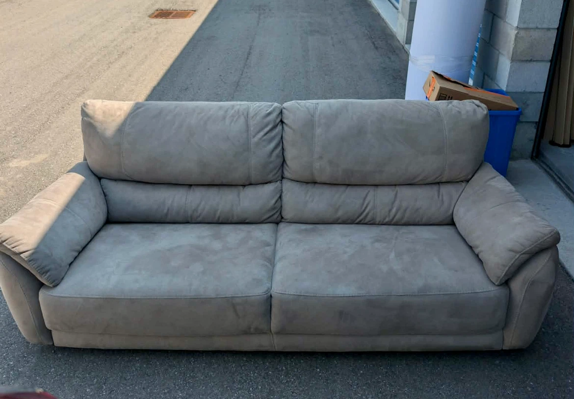 Light beige  suede Sofa