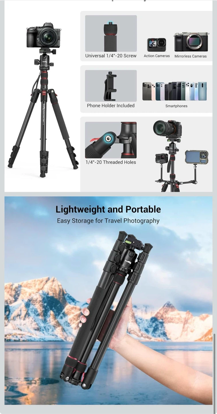SmallRig Aluminum Camera Tripod CT-10 - photo 4