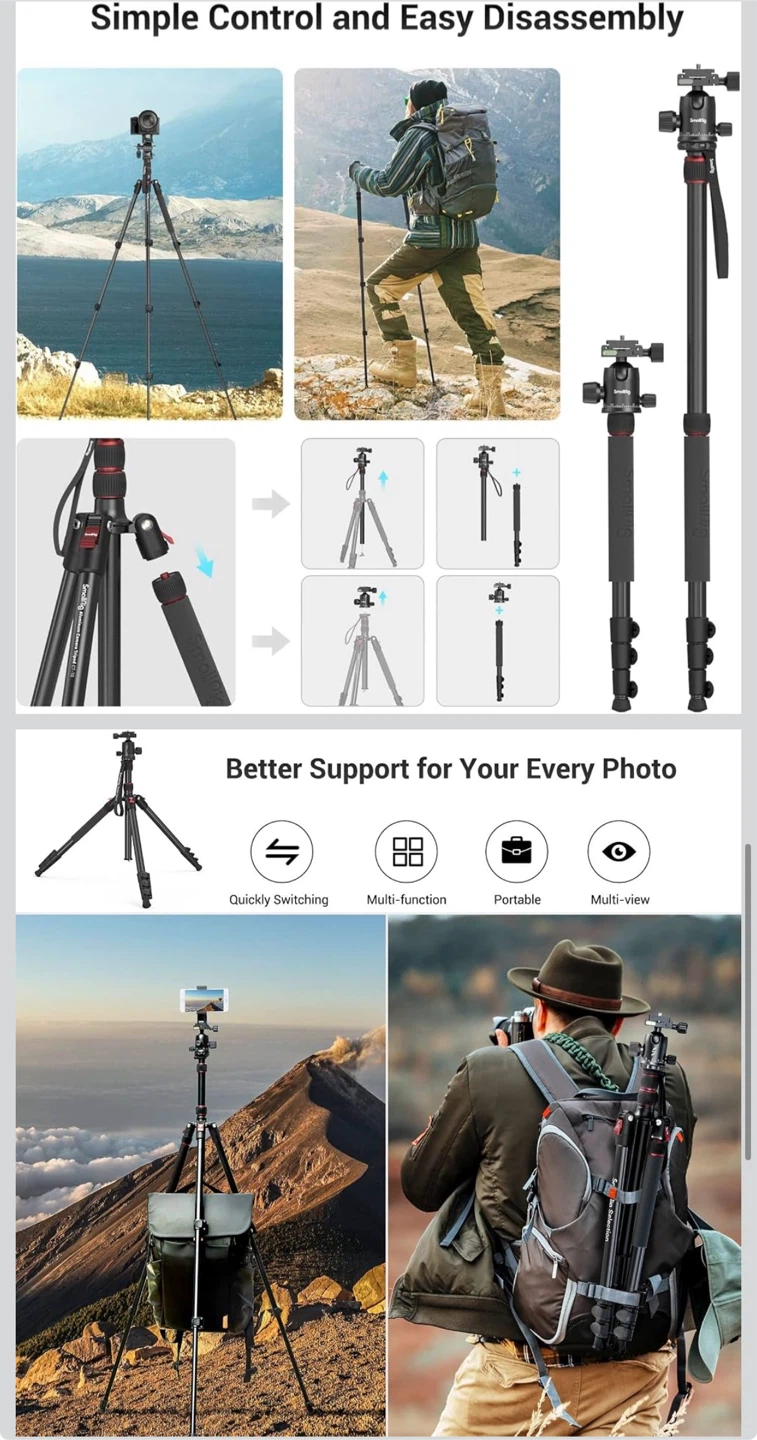 SmallRig Aluminum Camera Tripod CT-10 - photo 5