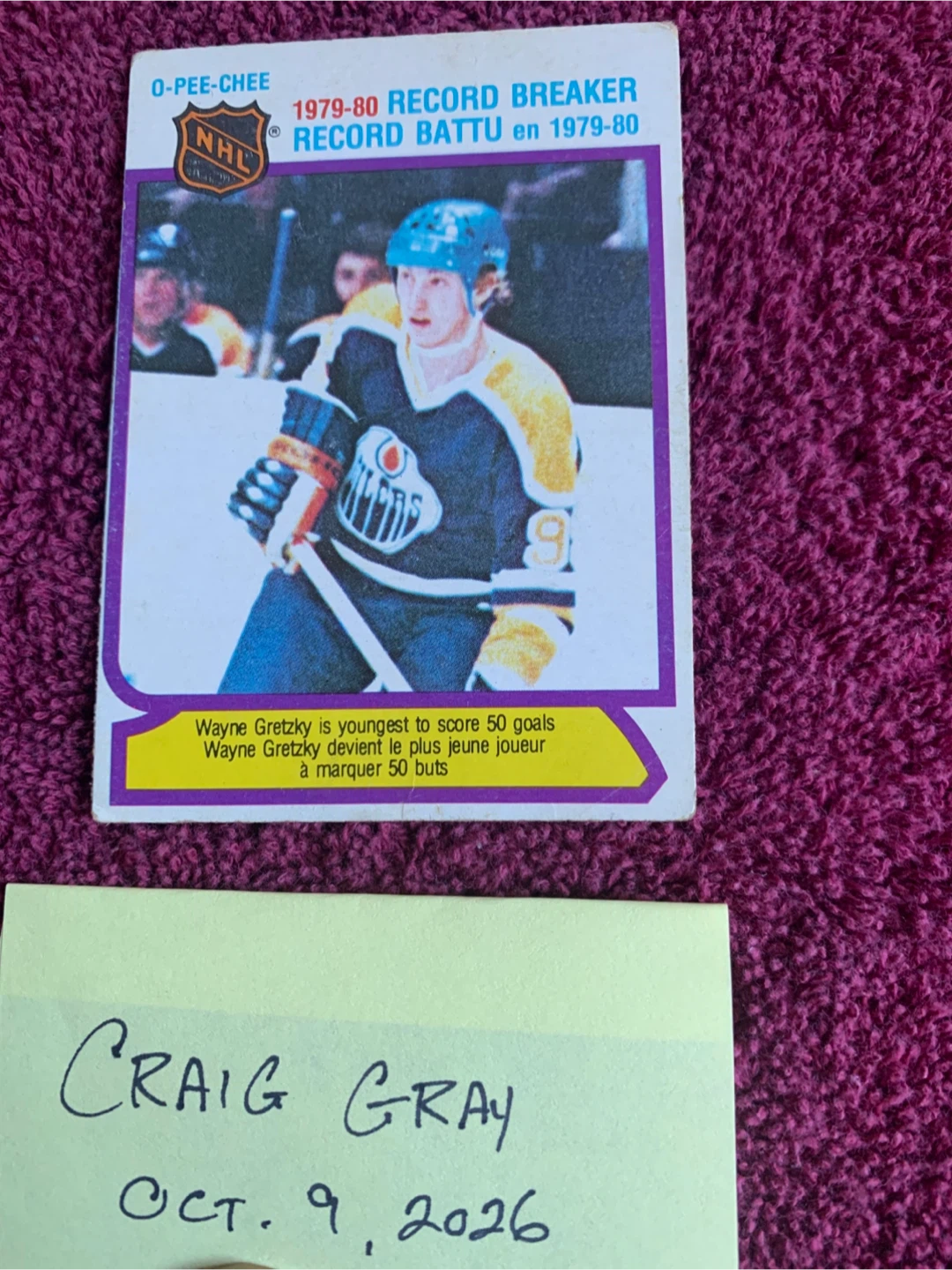 1980-81 O-PEE-CHEE WAYNE GRETZKY HOCKEY CARD - photo 2