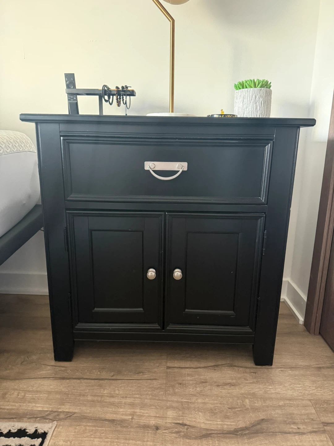 Klaussner Modern Black Wood Nightstand - photo 3