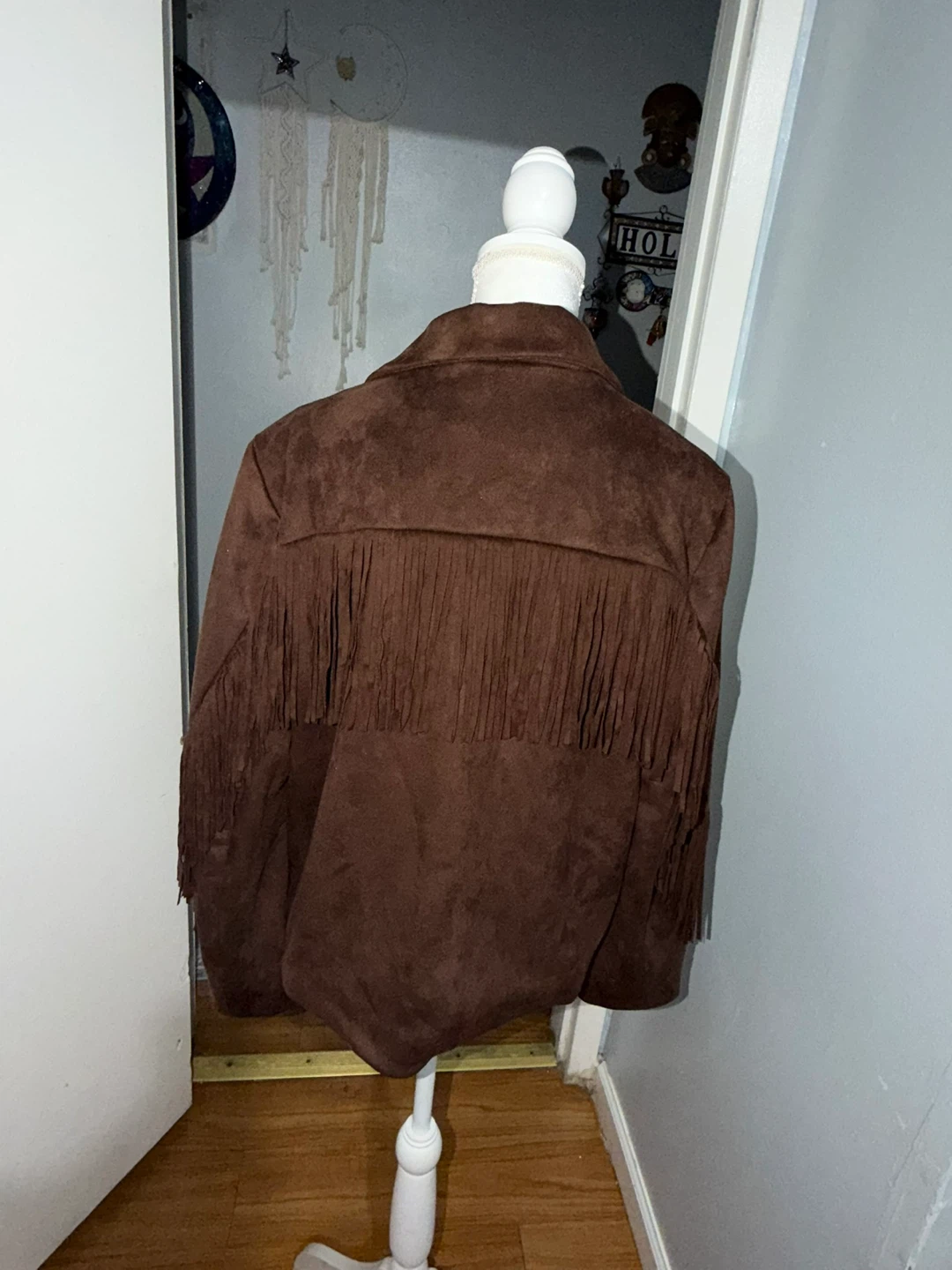 For The Republic Brown Fringed Jacket XL - photo 2