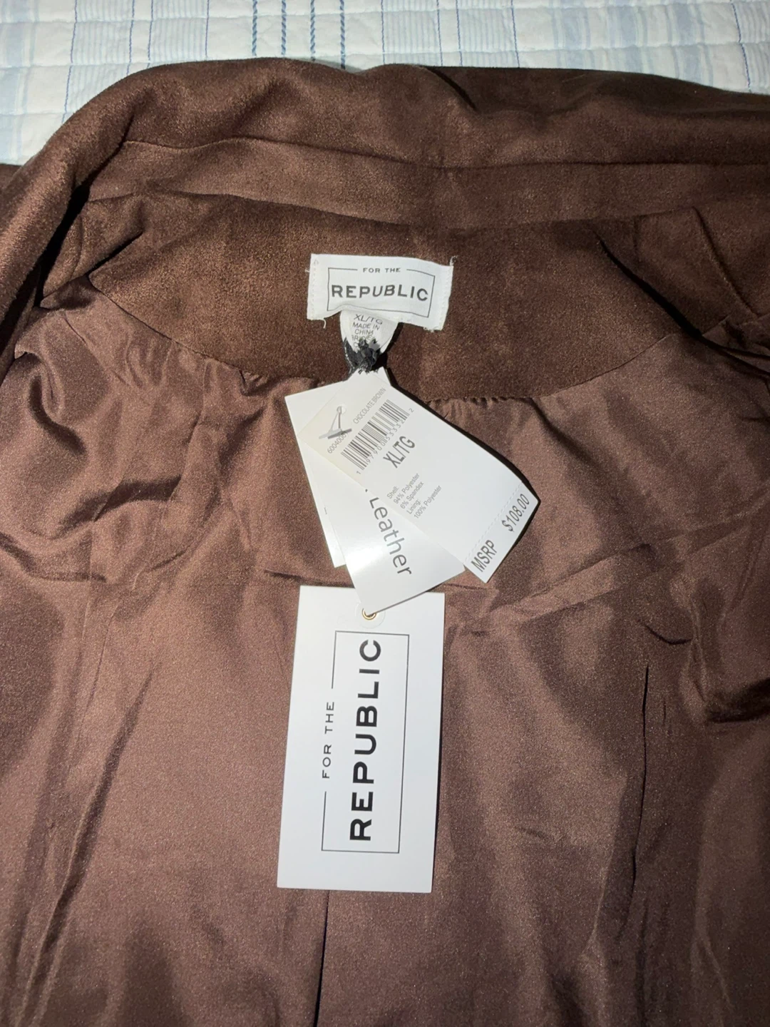 For The Republic Brown Fringed Jacket XL - photo 3