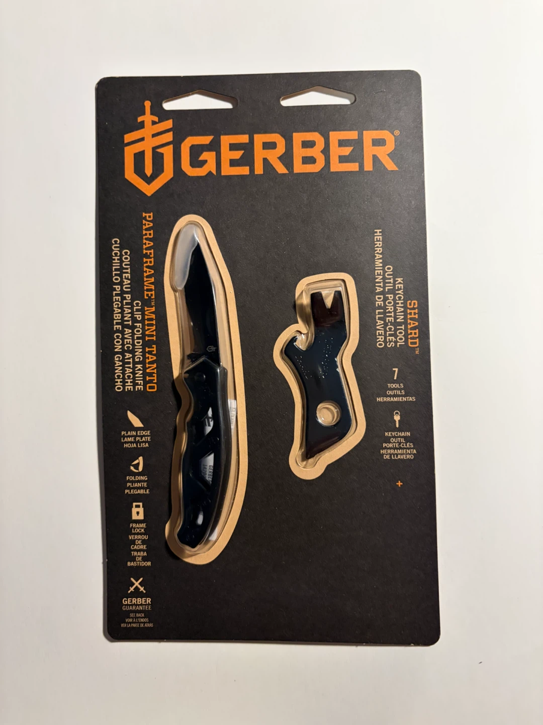 Gerber Paraframe Mini Tanto and Shard Keychain Tool Set