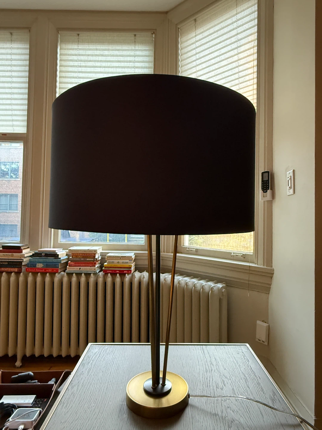 Modern Brass and Black Table Lamps from ELTE