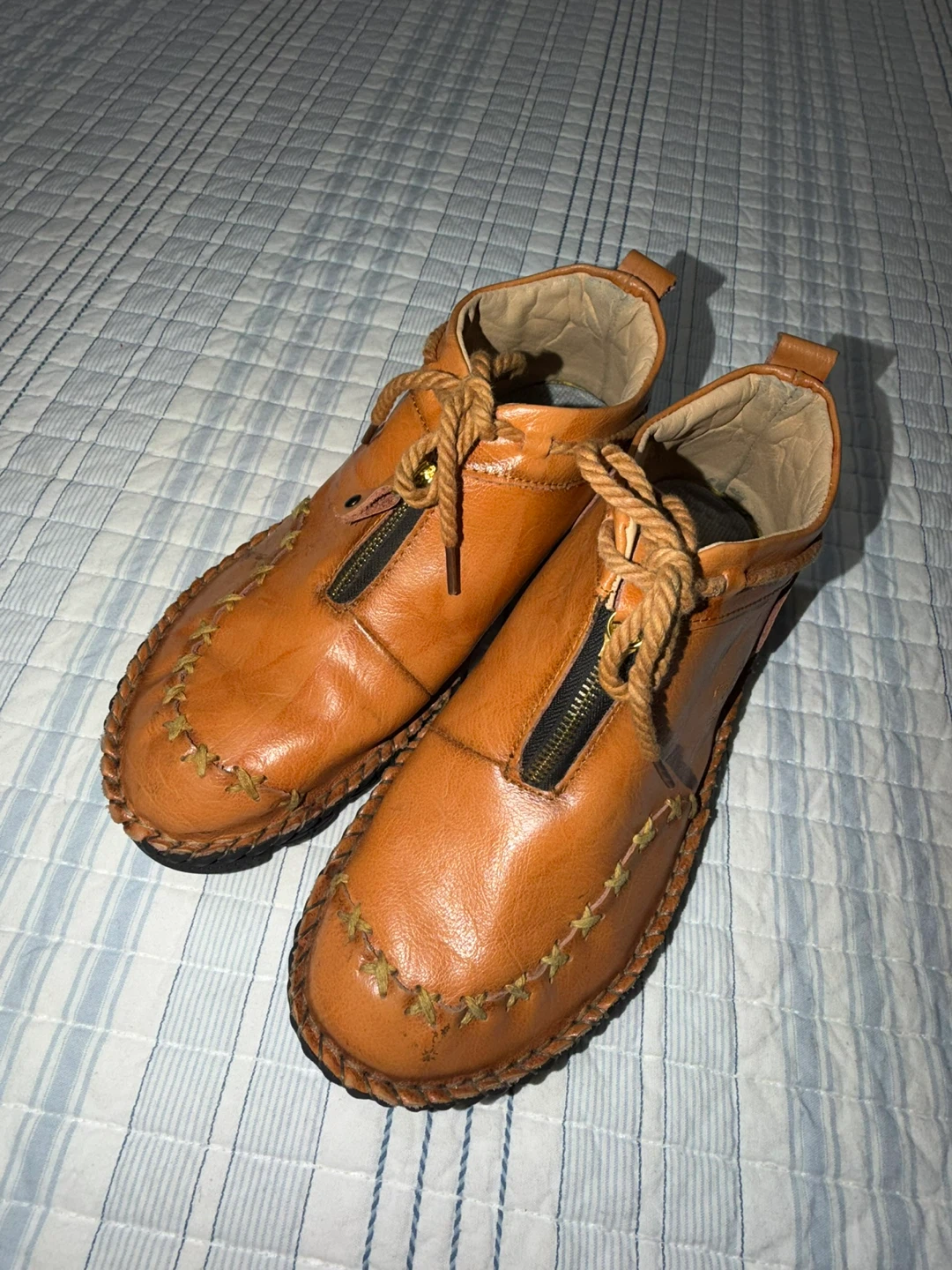 Tan Leather Ankle Boots
