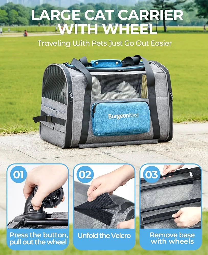 BurgeonNest Pet Carrier with Wheels - Brand new - photo 3