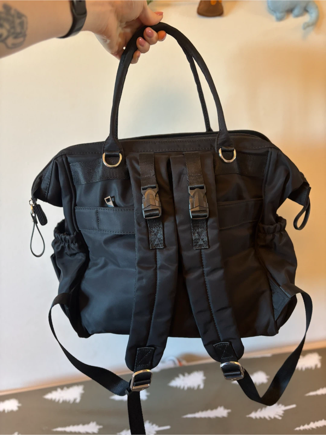 Black Diaper Bag / Backpack - photo 2
