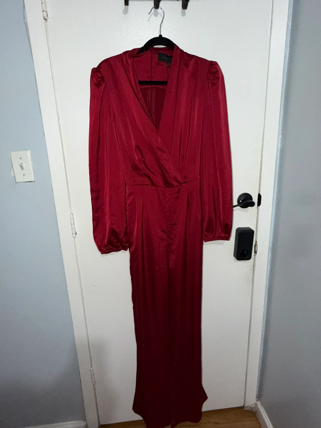 Kendall + Kylie Red Satin Jumpsuit