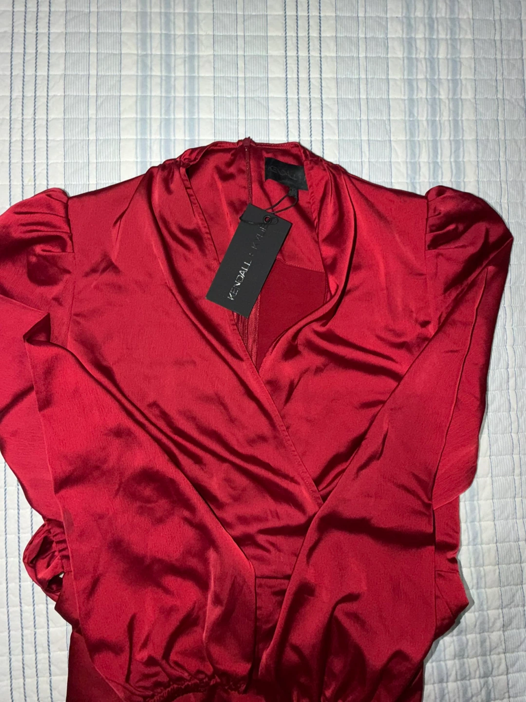 Kendall + Kylie Red Satin Jumpsuit - photo 2