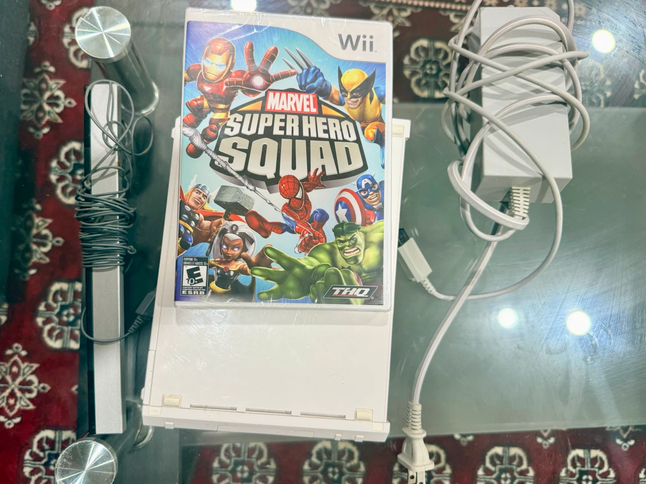Nintendo Wii Console Bundle + Sealed Marvel Game – Working