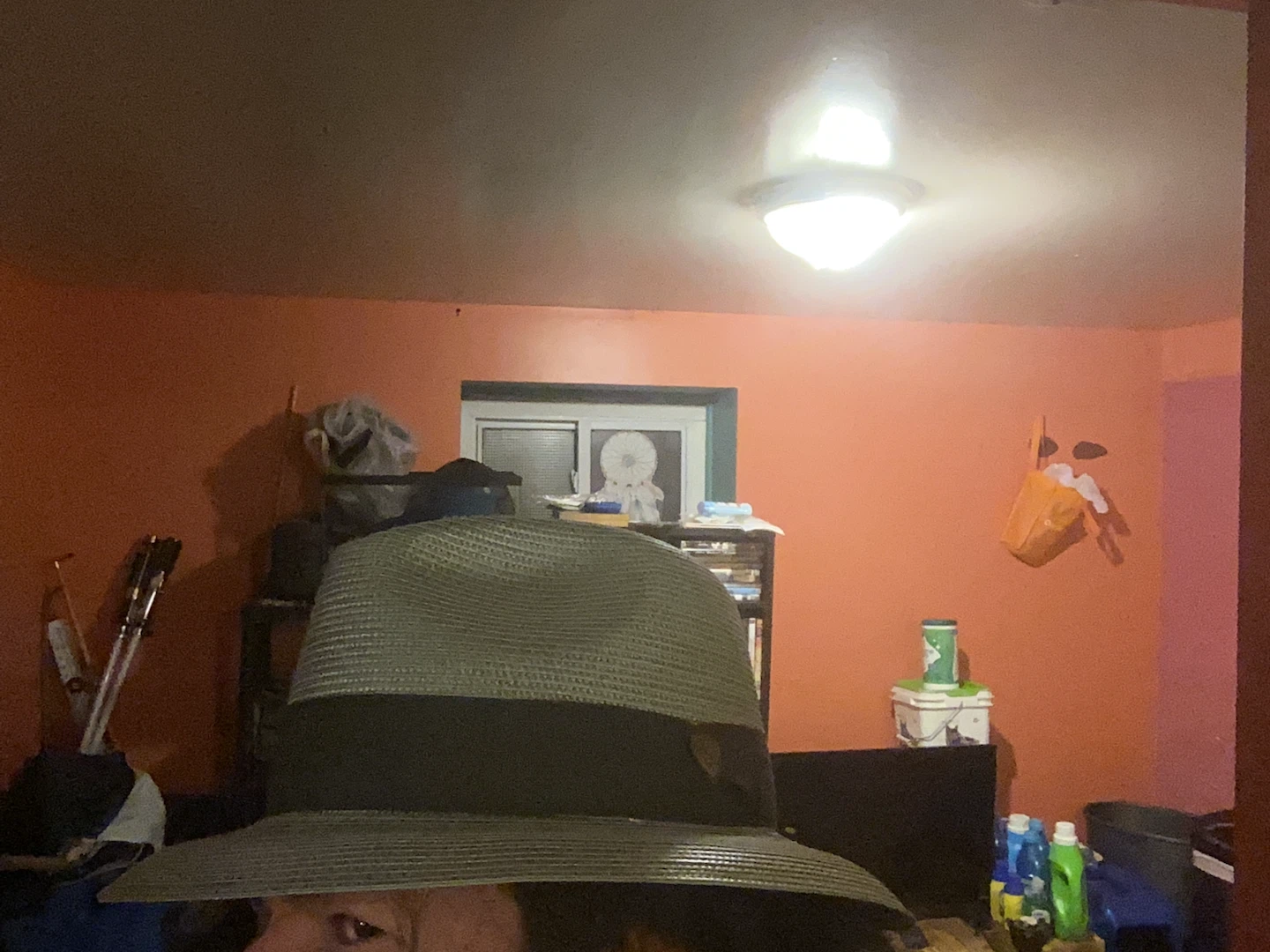Gray Straw Fedora Hat
